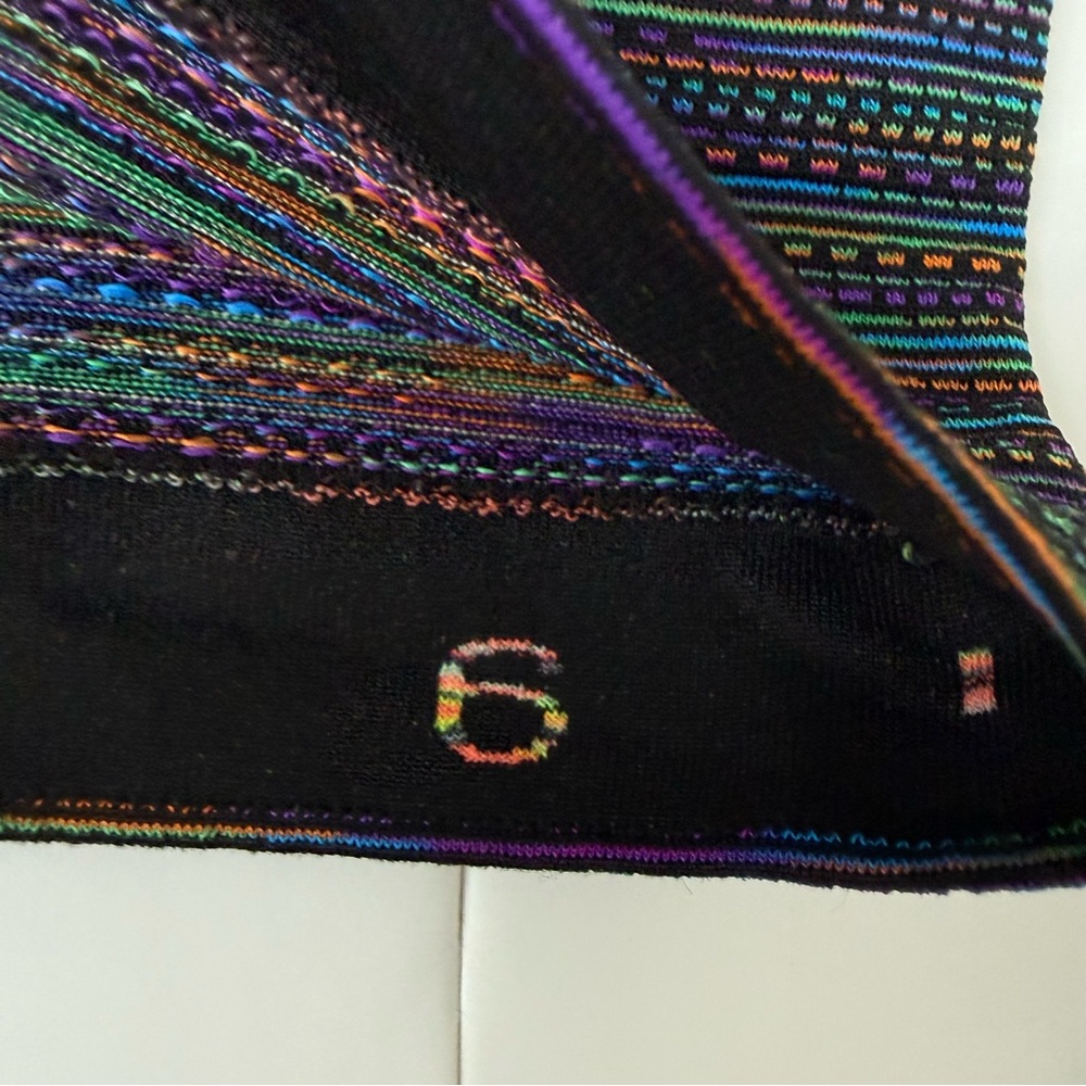 Lululemon Swiftly Tech Short Sleeve 2.0 Rainbow Multi Black Size 6 - Picture 4 of 7
